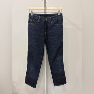 Uniqlo Women's Straight Leg Jeans Crop Dark Wash Size 26